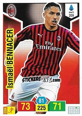 Sticker Ismaël Bennacer - Calciatori 2019-2020. Adrenalyn XL - Panini