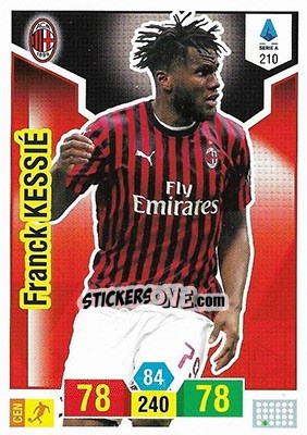 Sticker Franck Kessié - Calciatori 2019-2020. Adrenalyn XL n. 210 - Panini