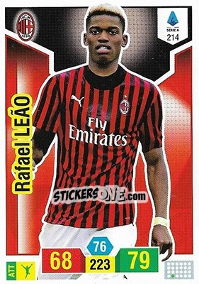 Sticker Rafael Leão - Calciatori 2019-2020. Adrenalyn XL n. 214 - Panini