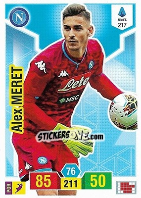 Sticker Alex Meret - Calciatori 2019-2020. Adrenalyn XL n. 217 - Panini