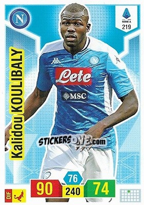 Sticker Kalidou Koulibaly - Calciatori 2019-2020. Adrenalyn XL n. 219 - Panini