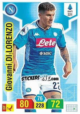 Sticker Giovanni Di Lorenzo - Calciatori 2019-2020. Adrenalyn XL n. 221 - Panini
