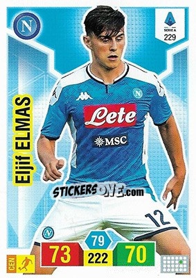 Sticker Eljif Elmas - Calciatori 2019-2020. Adrenalyn XL n. 229 - Panini