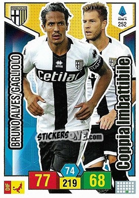 Sticker Bruno Alves / Riccardo Gagliolo - Calciatori 2019-2020. Adrenalyn XL n. 252 - Panini