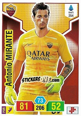 Figurina Antonio Mirante - Calciatori 2019-2020. Adrenalyn XL - Panini