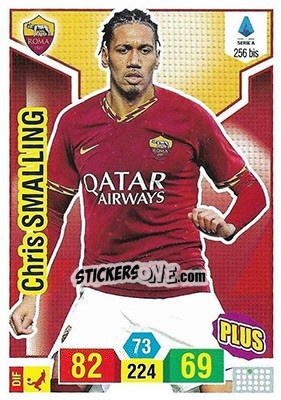 Sticker Chris Smalling - Calciatori 2019-2020. Adrenalyn XL n. 256bis - Panini