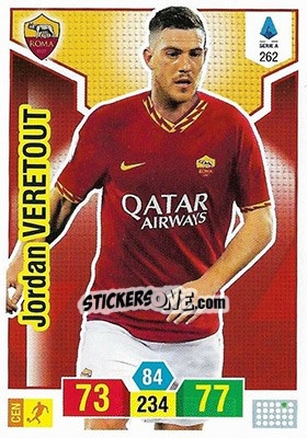 Figurina Jordan Veretout - Calciatori 2019-2020. Adrenalyn XL - Panini