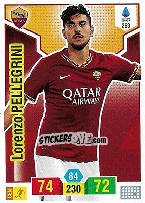 Sticker Lorenzo Pellegrini - Calciatori 2019-2020. Adrenalyn XL n. 263 - Panini