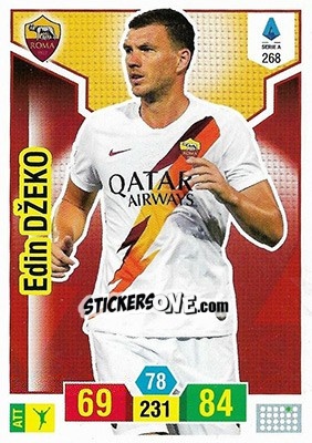 Sticker Edin Džeko - Calciatori 2019-2020. Adrenalyn XL n. 268 - Panini