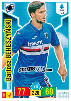 Sticker Bartosz Bereszyński - Calciatori 2019-2020. Adrenalyn XL n. 273 - Panini
