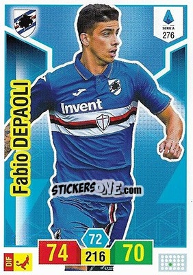 Sticker Fabio Depaoli - Calciatori 2019-2020. Adrenalyn XL n. 276 - Panini