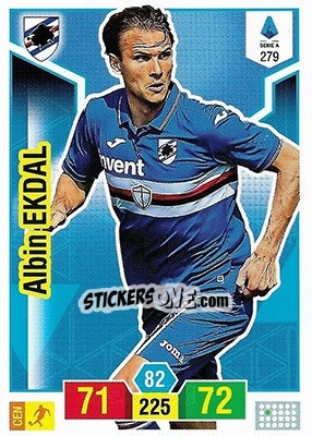 Sticker Albin Ekdal - Calciatori 2019-2020. Adrenalyn XL n. 279 - Panini