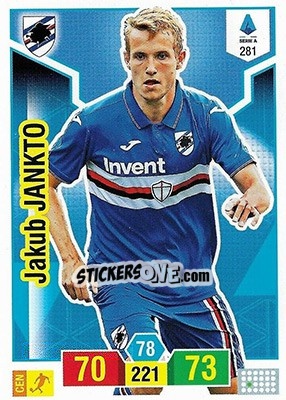 Sticker Jakub Jankto - Calciatori 2019-2020. Adrenalyn XL n. 281 - Panini