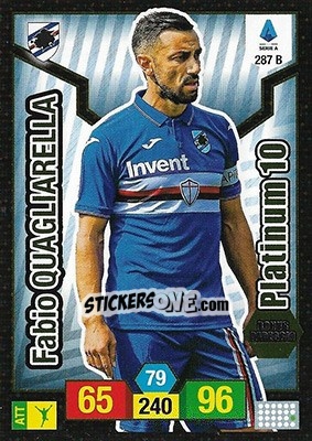 Sticker Fabio Quagliarella - Calciatori 2019-2020. Adrenalyn XL n. 287B - Panini