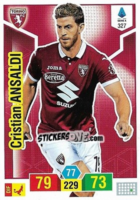 Cromo Cristian Ansaldi - Calciatori 2019-2020. Adrenalyn XL - Panini