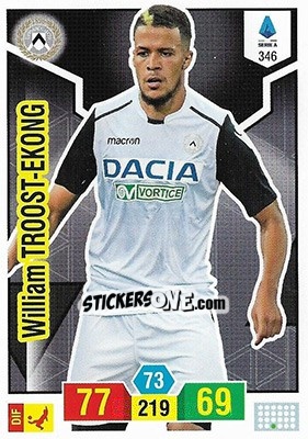 Sticker William Troost-Ekong - Calciatori 2019-2020. Adrenalyn XL n. 346 - Panini