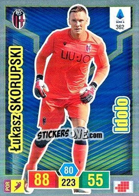 Sticker Lukasz Skorupski - Calciatori 2019-2020. Adrenalyn XL n. 362 - Panini