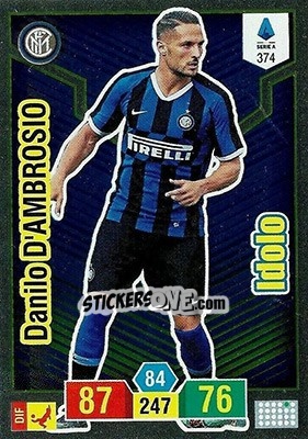 Sticker Danilo D'Ambrosio - Calciatori 2019-2020. Adrenalyn XL - Panini