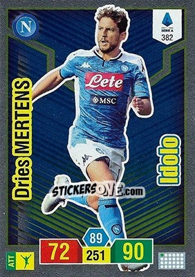 Sticker Dries Mertens - Calciatori 2019-2020. Adrenalyn XL n. 382 - Panini