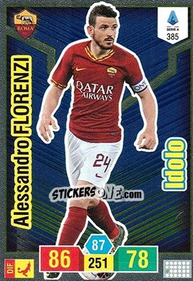 Sticker Alessandro Florenzi - Calciatori 2019-2020. Adrenalyn XL n. 385 - Panini