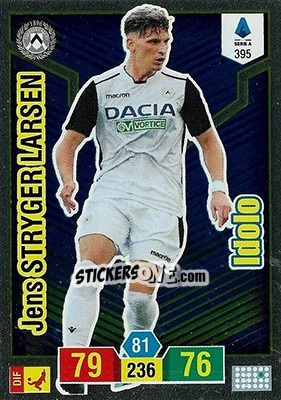 Sticker Jens Stryger Larsen - Calciatori 2019-2020. Adrenalyn XL n. 395 - Panini