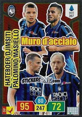 Sticker Andrea Masiello / Berat Djimsiti / José Luis Palomino / Hans Hateboer - Calciatori 2019-2020. Adrenalyn XL n. 397 - Panini