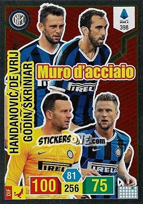 Figurina Samir Handanovic / Stefan de Vrij / Diego Godín / Milan Škriniar - Calciatori 2019-2020. Adrenalyn XL - Panini