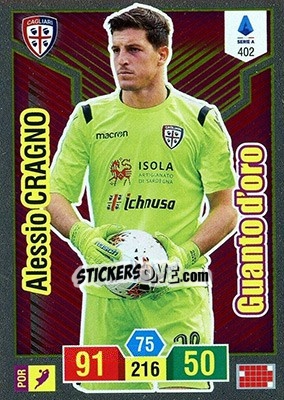 Cromo Alessio Cragno - Calciatori 2019-2020. Adrenalyn XL - Panini