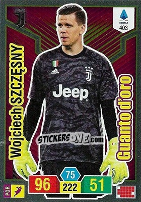 Sticker Wojciech Szczęsny - Calciatori 2019-2020. Adrenalyn XL n. 403 - Panini