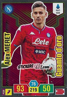 Sticker Alex Meret - Calciatori 2019-2020. Adrenalyn XL n. 404 - Panini