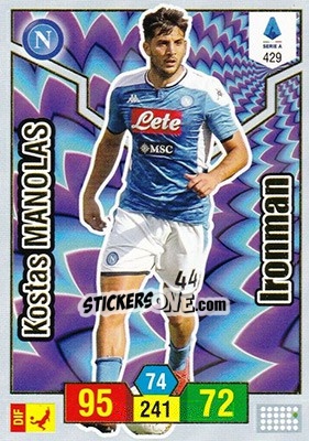 Sticker Kostas Manolas - Calciatori 2019-2020. Adrenalyn XL n. 429 - Panini