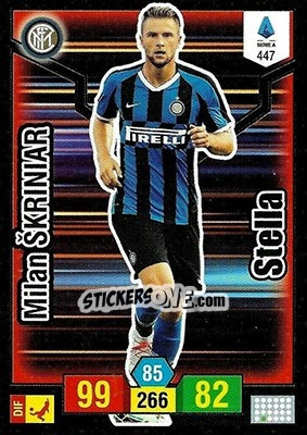 Figurina Milan Škriniar - Calciatori 2019-2020. Adrenalyn XL - Panini