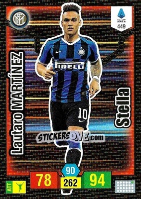 Sticker Lautaro Martínez - Calciatori 2019-2020. Adrenalyn XL n. 449 - Panini