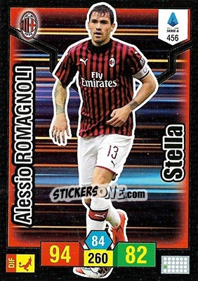 Sticker Alessio Romagnoli - Calciatori 2019-2020. Adrenalyn XL n. 456 - Panini