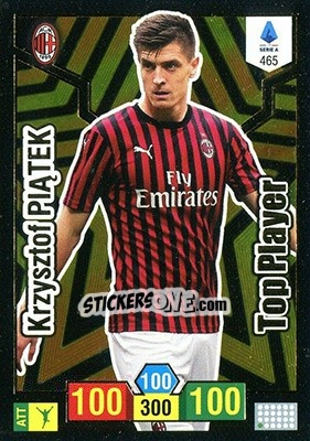 Sticker Krzysztof Piątek - Calciatori 2019-2020. Adrenalyn XL n. 465 - Panini