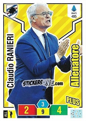 Figurina Claudio Ranieri - Calciatori 2019-2020. Adrenalyn XL - Panini