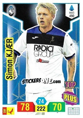 Sticker Simon Kjær - Calciatori 2019-2020. Adrenalyn XL n. 490 - Panini