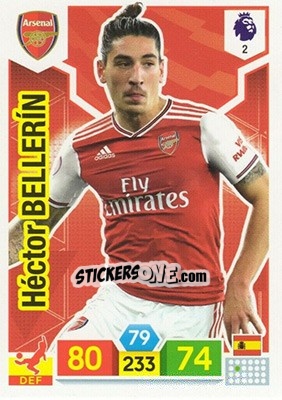 Sticker Héctor Bellerín - English Premier League 2019-2020. Adrenalyn XL n. 2 - Panini