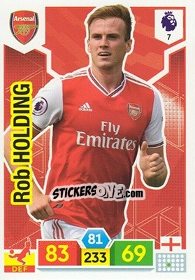 Sticker Rob Holding - English Premier League 2019-2020. Adrenalyn XL n. 7 - Panini