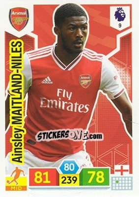 Sticker Ainsley Maitland-Niles - English Premier League 2019-2020. Adrenalyn XL - Panini