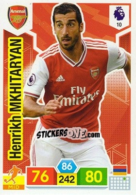 Sticker Henrikh Mkhitaryan - English Premier League 2019-2020. Adrenalyn XL n. 10 - Panini