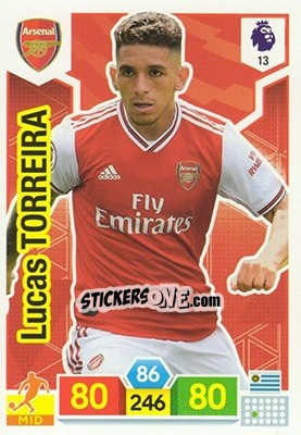 Figurina Lucas Torreira - English Premier League 2019-2020. Adrenalyn XL - Panini