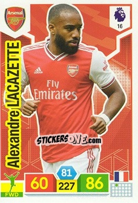 Sticker Alexandre Lacazette - English Premier League 2019-2020. Adrenalyn XL - Panini