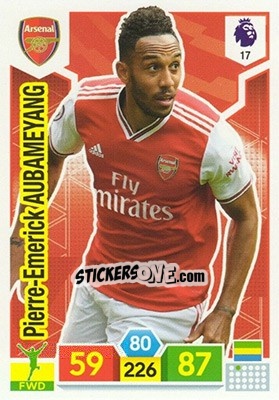Sticker Pierre-Emerick Aubameyang - English Premier League 2019-2020. Adrenalyn XL n. 17 - Panini