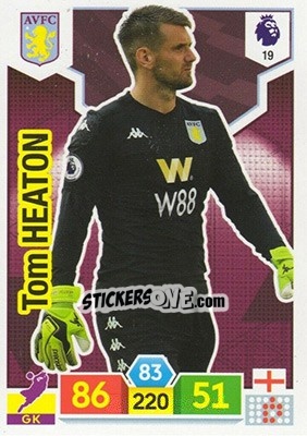Sticker Tom Heaton - English Premier League 2019-2020. Adrenalyn XL n. 19 - Panini