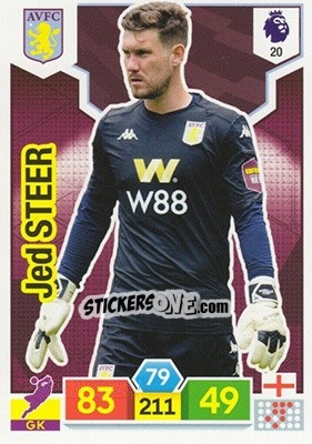 Figurina Jed Steer - English Premier League 2019-2020. Adrenalyn XL n. 20 - Panini