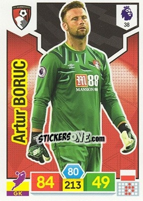 Sticker Artur Boruc - English Premier League 2019-2020. Adrenalyn XL - Panini