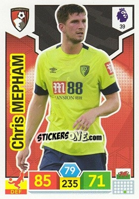 Sticker Chris Mepham - English Premier League 2019-2020. Adrenalyn XL - Panini