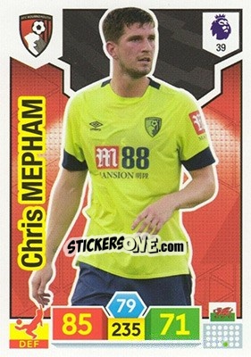 Sticker Chris Mepham - English Premier League 2019-2020. Adrenalyn XL n. 39 - Panini