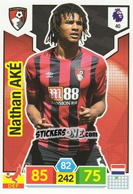 Sticker Nathan Aké - English Premier League 2019-2020. Adrenalyn XL n. 40 - Panini